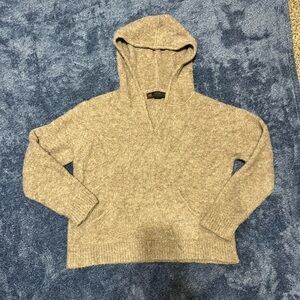 Alpaca Hair Cozy Women's Tan Hooded Sweater